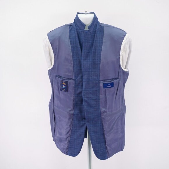 Hart Schaffner Marx Wool Blue Plaid W/ Purple Windowpane Blazer / Sport Coat 42R - Picture 11 of 13